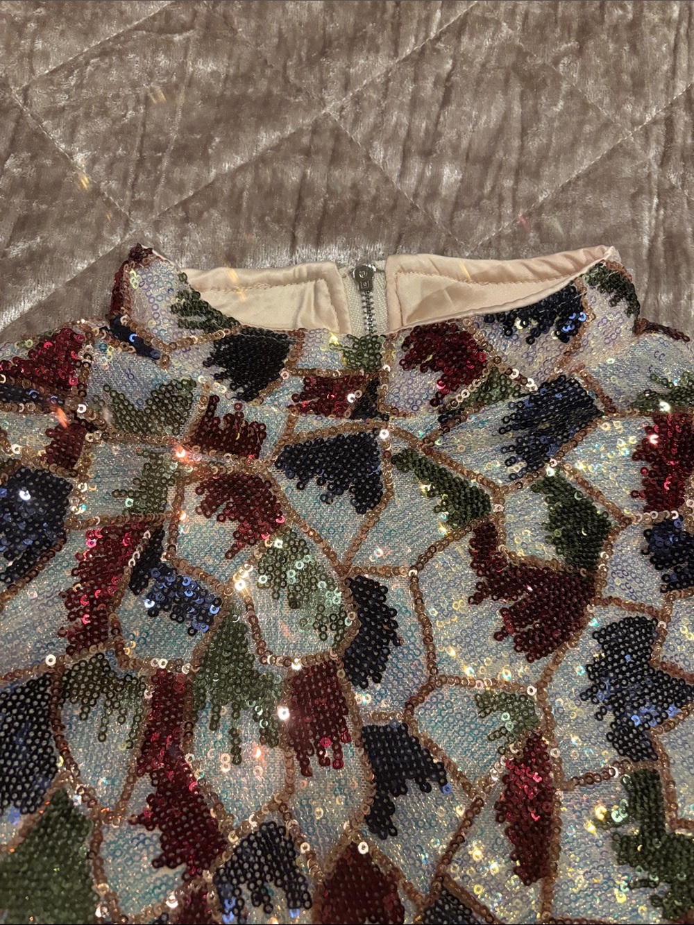 💖NWT Akira Sequin Statement Crop Jacket Maximalist Dopamine Party - Picture 3 of 5